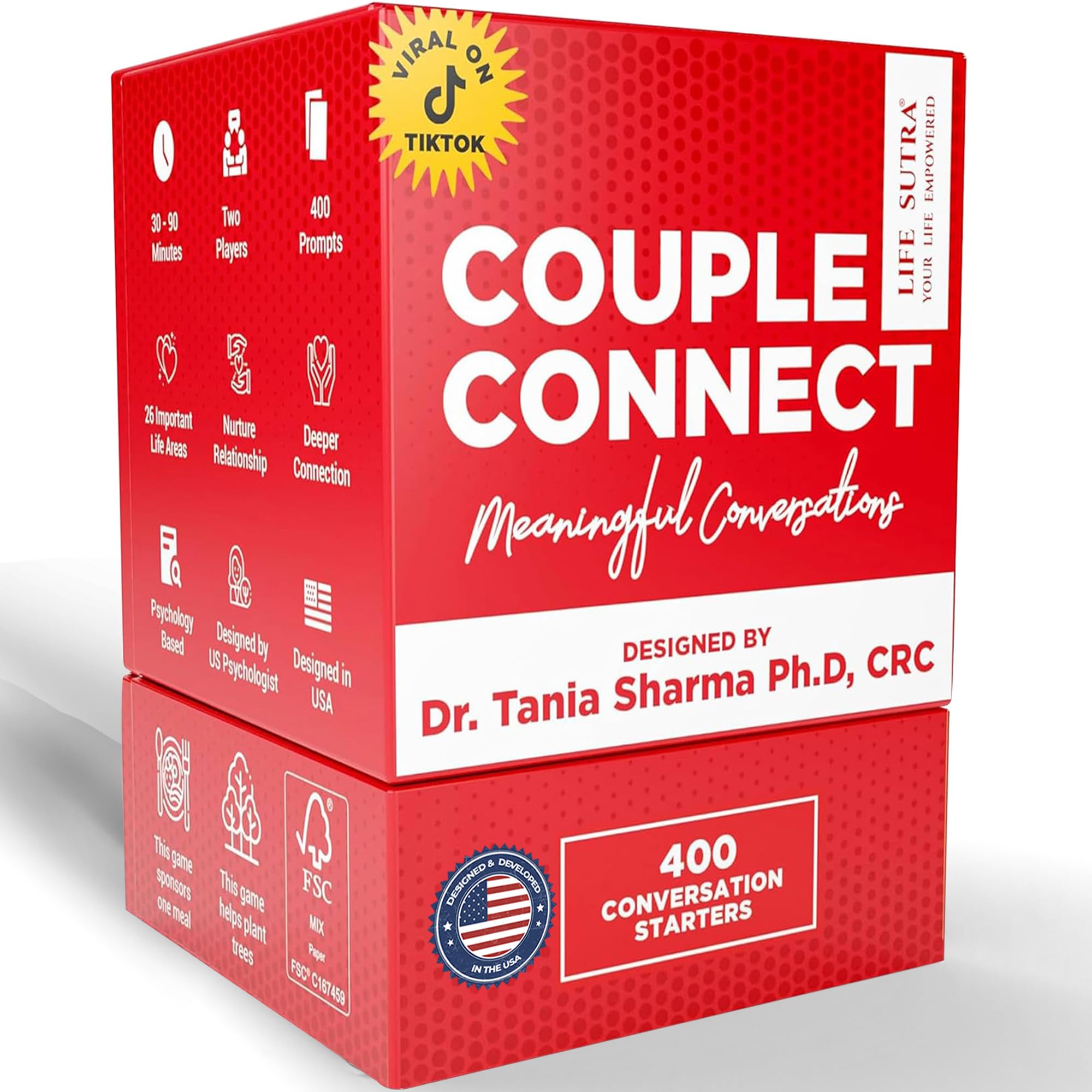 Couple Conversation Games & 400 Activities for Adults, Fun Board Card Game for Adult Couples in Relationship - Birthdays, Wedding, Bridal Shower, Wife Husband Gift, 2 Players Date Night Ideas GiftsThe Forest Stewardship Council