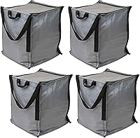 Vista 14 de DURASACK Bolsa de almacenamiento resistente con cremallera superior de 22 galones, bolsa de mudanza de polipropileno tejido resistente, diseño