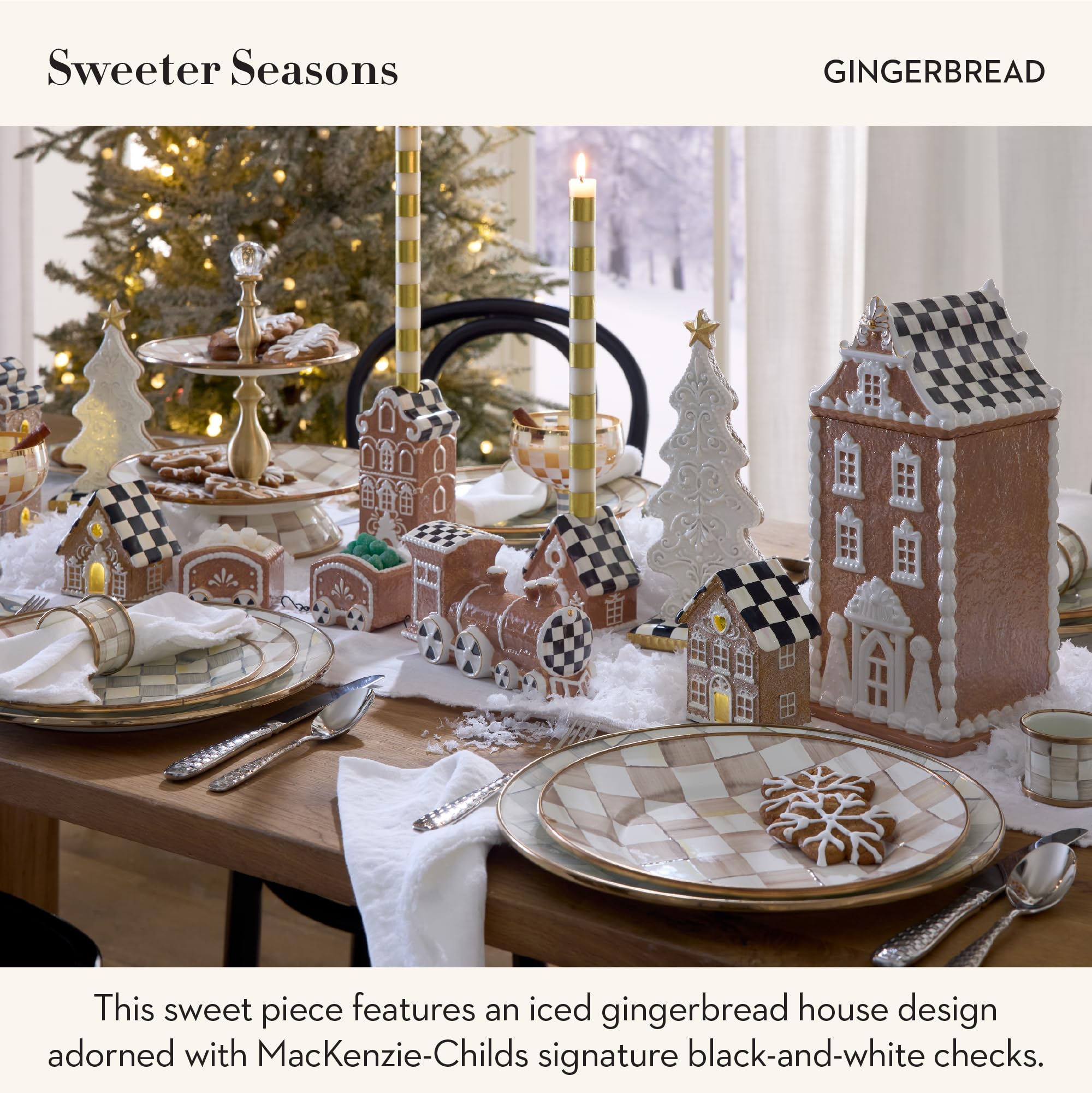 マッケンジーチャイルズ　クリスマス　家の形の置物 Amazon.com: MACKENZIE-CHILDS Gingerbread Illuminated Building