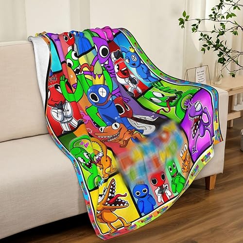 Miniatura 3 de Manta de forro polar de dibujos animados para cama de 80 x 60 pulgadas, manta ligera de franela de felpa súper suave para mujeres, hombres y niños