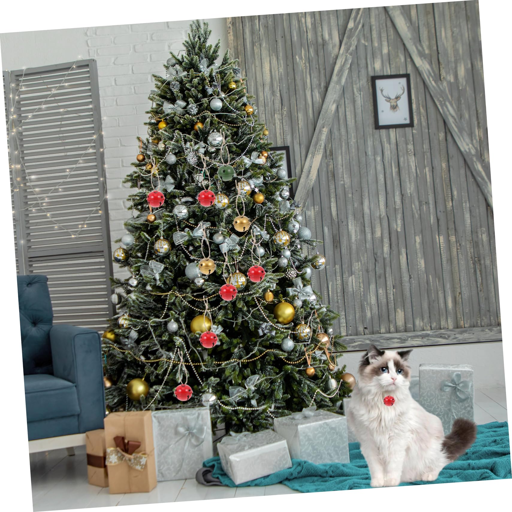 40pezzi Campana per Albero di Natale da Appendere Pendenti Natalizi in Ferro Decorazioni Natalizie da Appendere Ornamenti Creativi per Albero di Natale