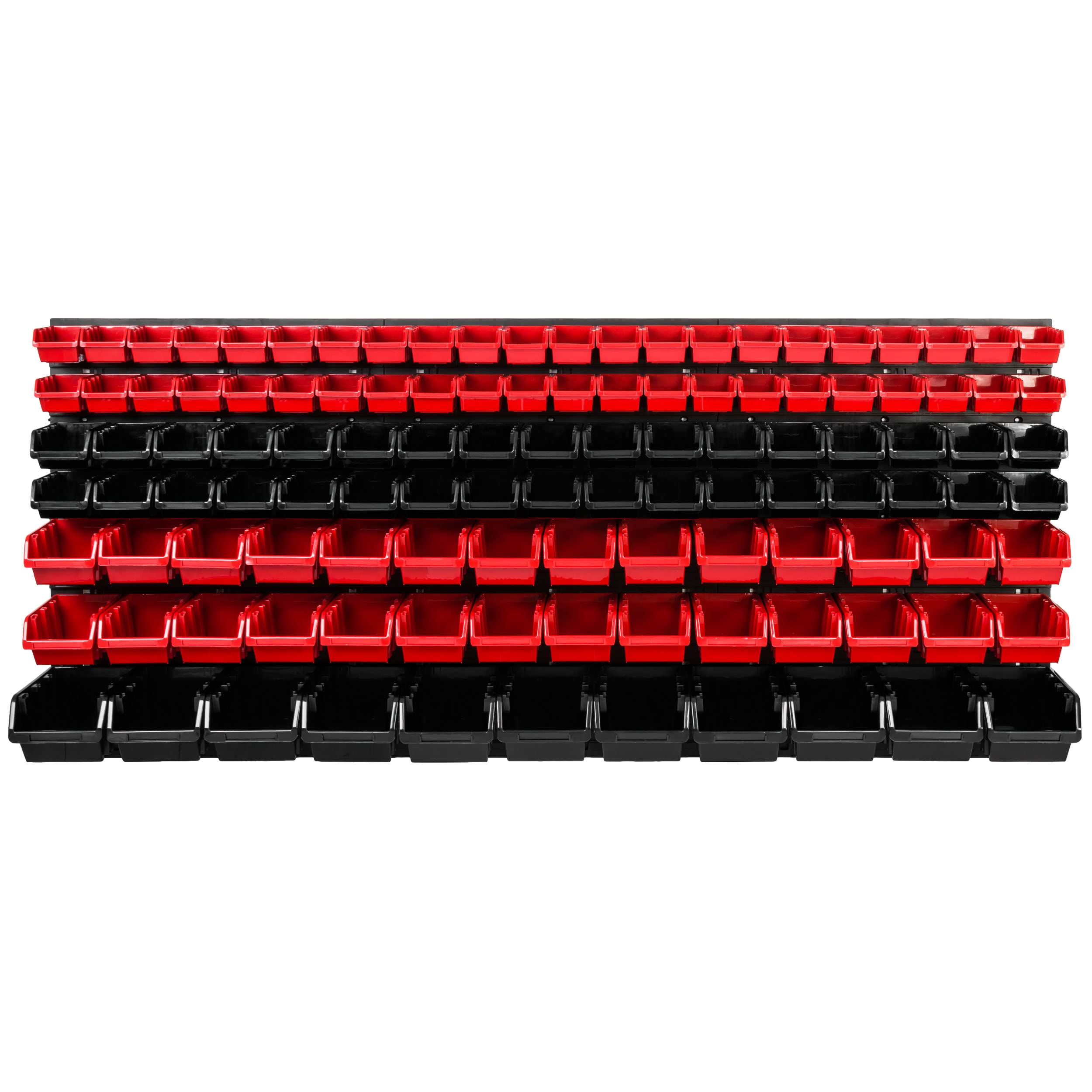 System magazynowy regał warsztatowy | 172 x 78 cm | 117 szt. | regał ścienny z pojemnikami do układania - płyty ścienne ekstra mocny regał na przedmioty ściana magazynowa regał magazynowy garaż regał