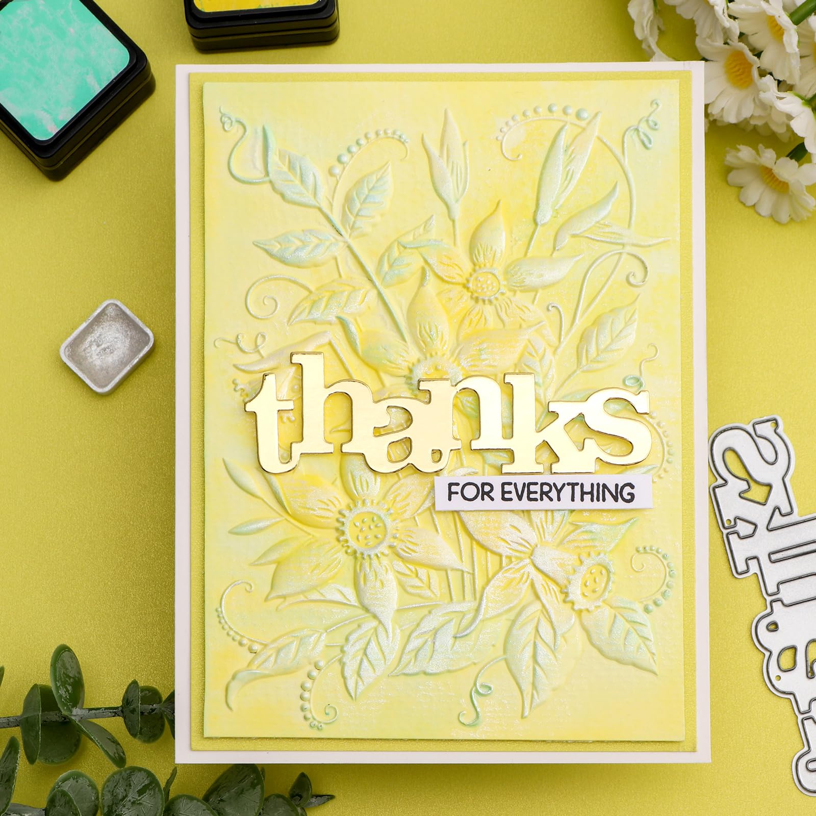 OTCRAFT 3D Embossing Folders Daffodil Clear Textured for Card Making,Embossing Template Paper Card Embossing Stencil for DIY Scrapbooking Photo Album Card Paper Craft Decoration 6.3" L x 4.5" W - Image 3