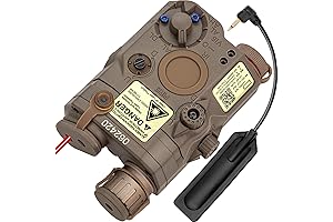 ACTIONUNION Airsoft PEQ-15 IR Laser + Visible Red Laser + White LED...