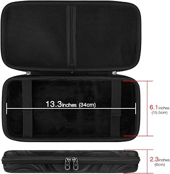 84 Key Keyboard Travel Case for 75% Computer Mechanical Keyboard Carrying Bag, Compatible with EPOMAKER x Aula F75/ TH80 Pro, AULA F75 Pro, Redragon K673 PRO, Keychron K2 (Black)