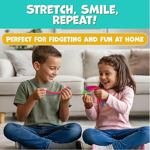 Miniatura 2 de BUNMO Rellenos de calcetines para niños, cuerdas sensoriales elásticas, juguetes sensoriales para niños, rellenos de calcetines para niños y niñas,