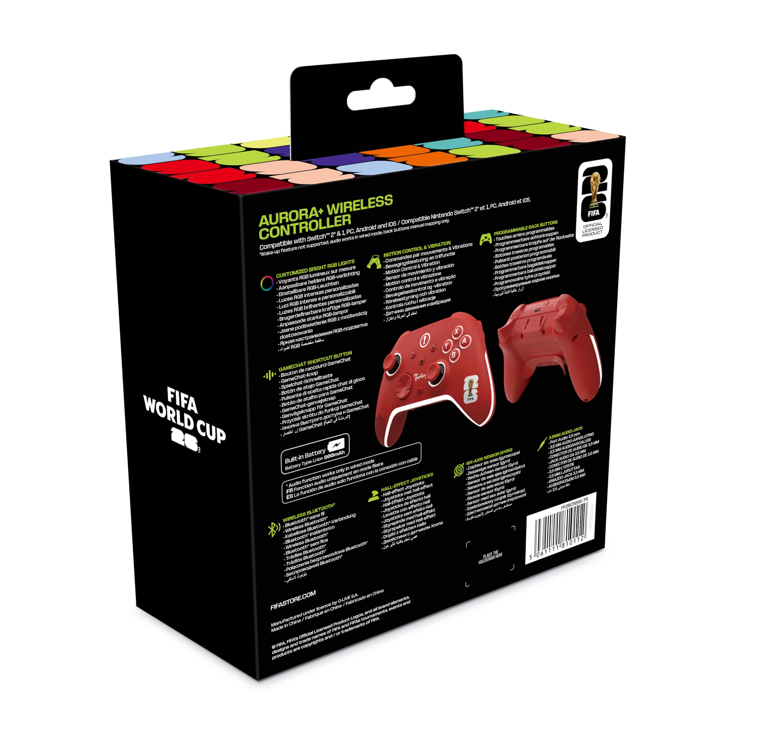 FIFA World Cup 2026 Controller Wireless Turchia per Switch, Switch 2, PC, Android e IOS – DragonShock