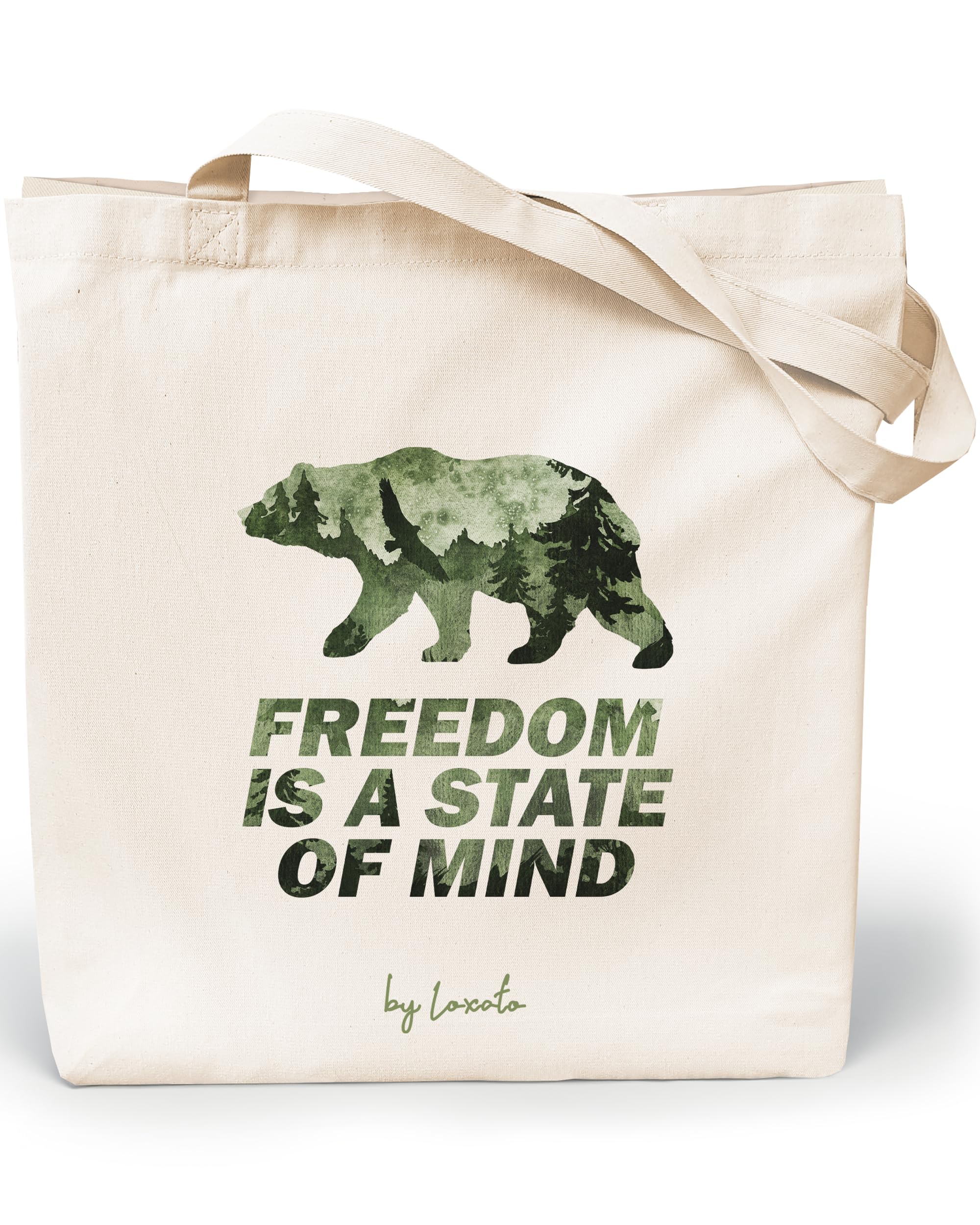 Bolsa Tela Tote Bag - Bolsos Bandolera Mujer - Bolsas de Algodón Natural 100% Reutilizables - Extra Ancho 8cm Asas Largas 70cm 220 gr/m2 - Bolsas de Tela Bonitas — view 14
