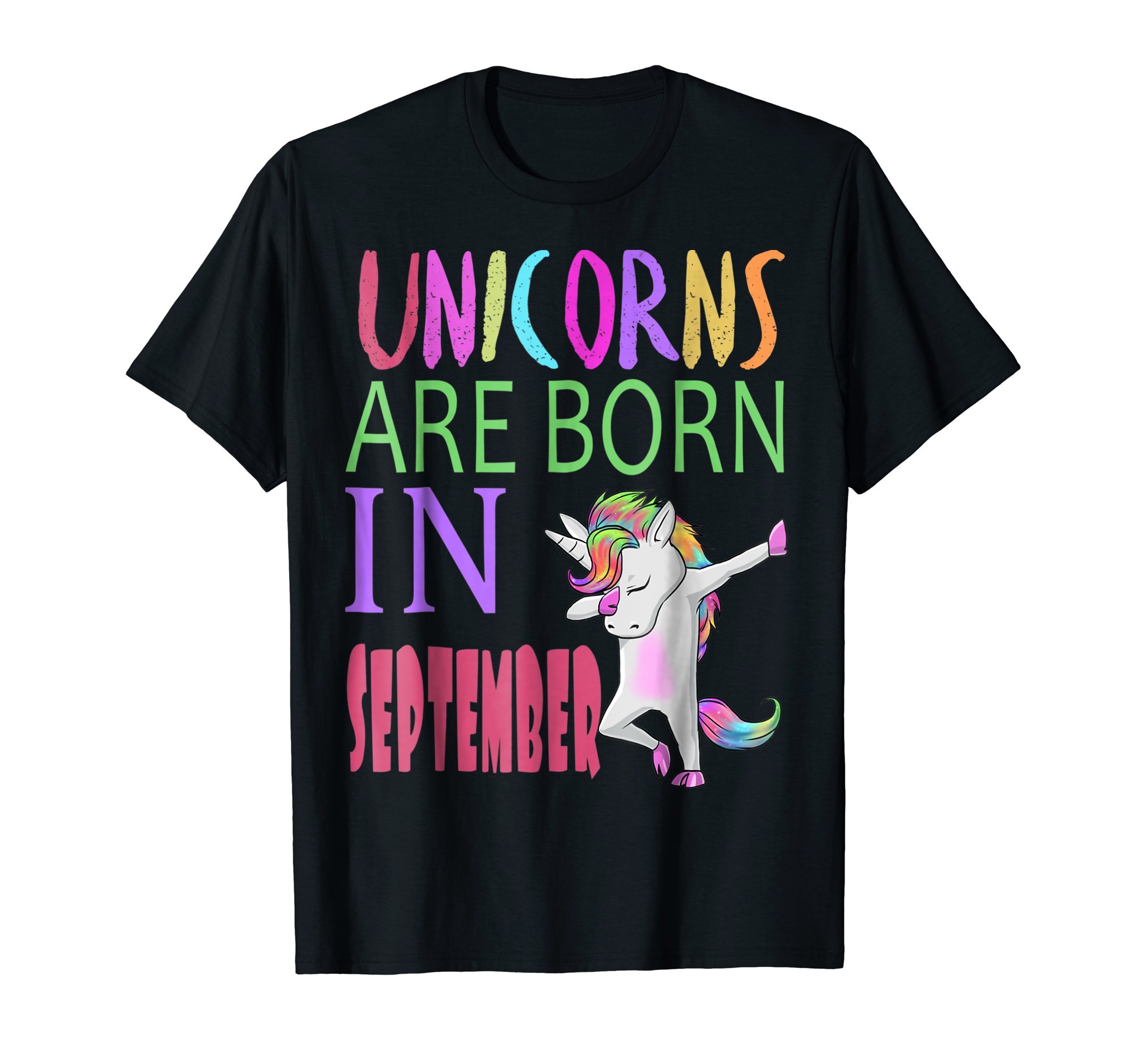 Fabulous Dabbing Unicorn shirts giftUnicorns are born in September birthday unicorn dab tshirt
