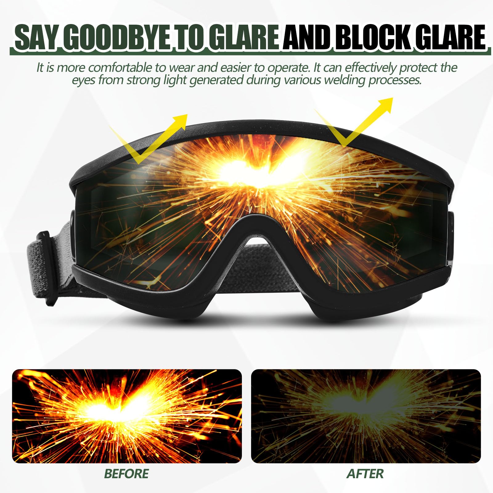 Relaxweex Gafas de soldadura, gafas de seguridad para soldar, con pantalla 5 infrarrojos, antorcha de corte, gafas de soldadura para hombres, protección ocular