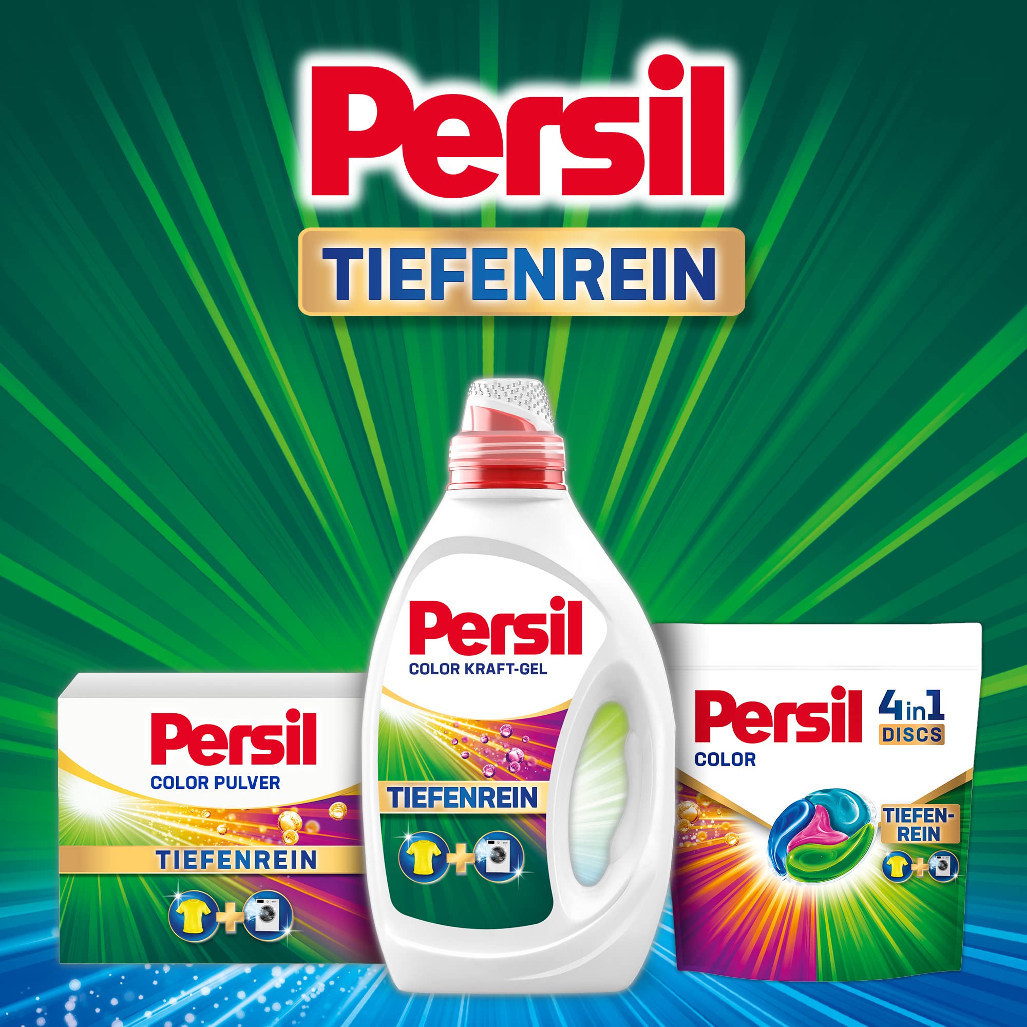 Persil 4 w 1 Color DISCS (76 prań), środek piorący z technologią głębokiej czystości, środek piorący do czystego prania i higienicznej świeżości w pralce