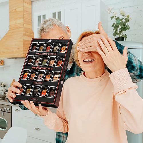 Miniatura 9 de Juego de especias gourmet para ahumar parrilla, juego de regalo para parrilla, juego de especias, herramientas, guante y delantal, regalo de