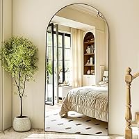 Vista 6 de HARRITPURE - Espejo arqueado de cuerpo entero de 71"x30", con marco de aluminio, espejos modernos y simples para apoyarse o colgar, decoración