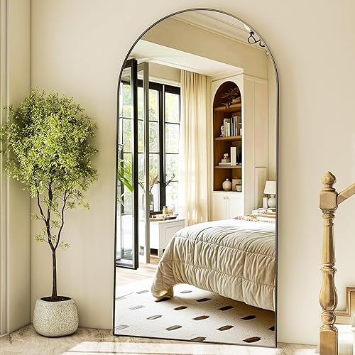 Vista 6 de HARRITPURE 71"x30" Arched Full Length Mirror Free Standing Leaning Hanging Mounted Mirrors Aluminum Frame Modern Simple Home Decor for Living Room