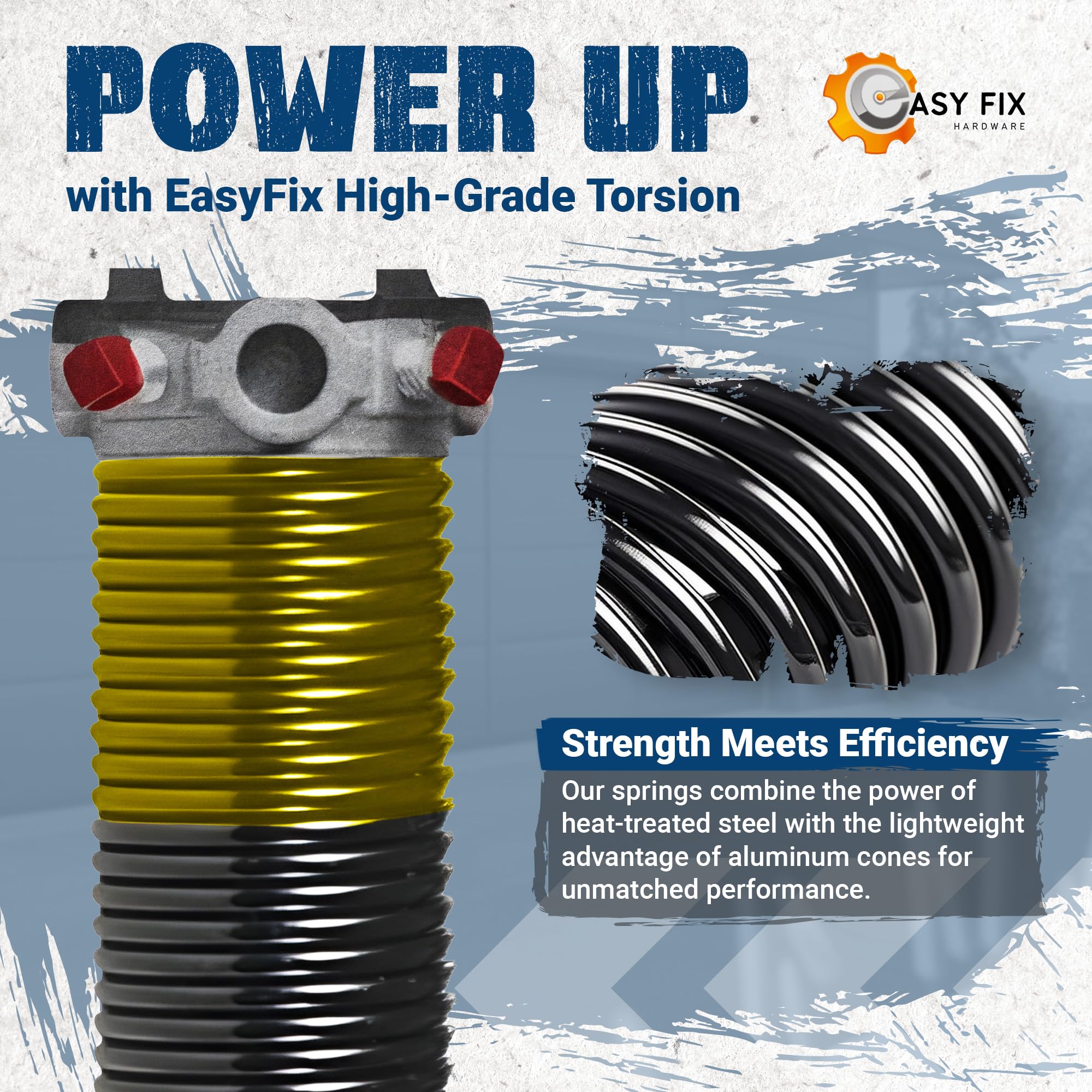 Condition photo showing New/Like New for Garage Door Torsion Spring 250x2x30 for Right Side of Garage Door with 1" Steel Bearing and Winding Bars Precision E-Coating (Black Cone)