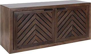 Kate and Laurel Mezzeta Decorative Coastal 2-Door Wall Cabinet, 30 x 10 ...