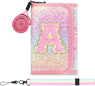 Luchike Girls Wallets for Kids 6-8 8-10 kids wallet Cute Wallets for Teen Girls with Initials Coin Pocket Toddler Wallet f...