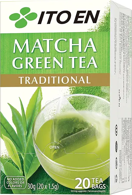 Matcha Green Tea Teebeutel Traditionell - 20 x 1,5 g - Stillen geeignet