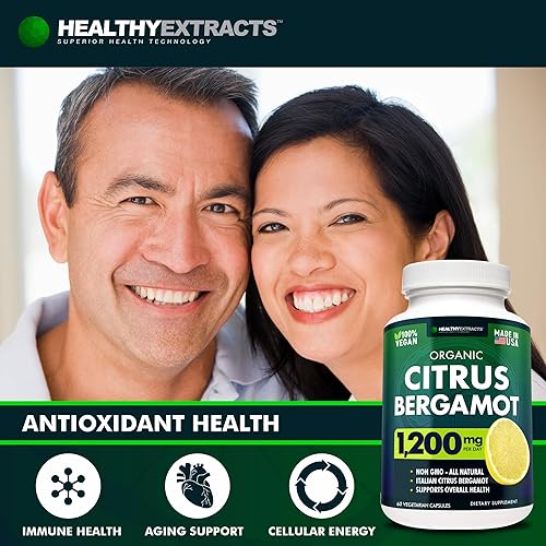 Miniatura 3 de Bergamota cítrica 1200 mg 60 cápsulas - Suplemento natural con extracto puro de bergamota de alta potencia