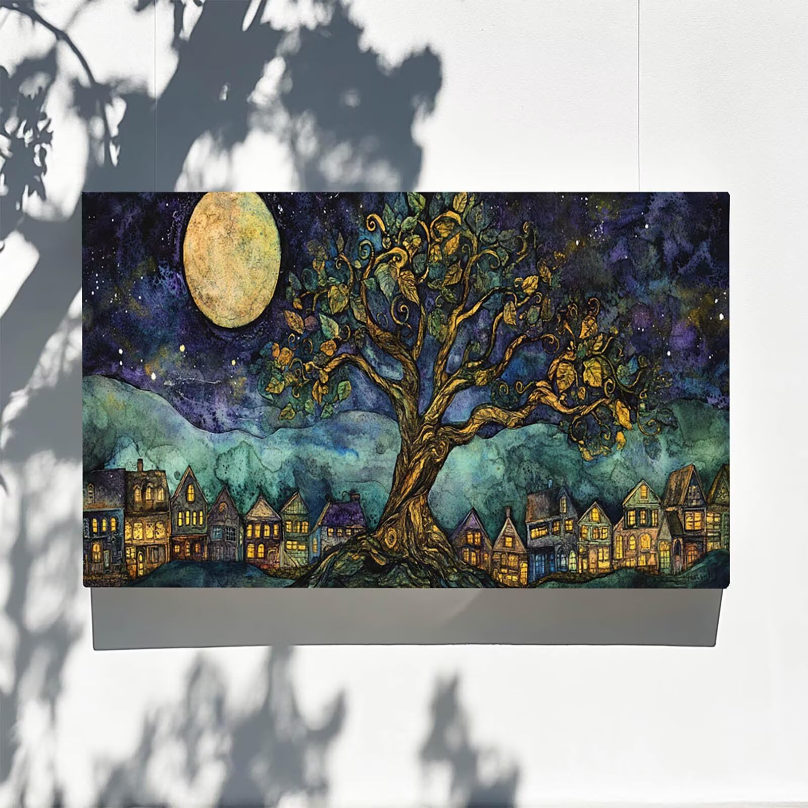 Pintar por Numeros Adultos Cielo estrellado, Pintar por Numeros Niños Kit Manualidades Adultos Ciudad Cuadros para Pintar por Numeros Pintura Acrílico, Cuadros Decoracion Salon Modernos 80X160cm 7--U
