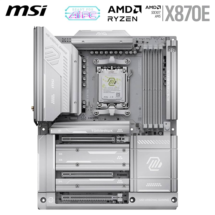 Amazon.com: MSI MAG X870E Tomahawk MAX WiFi PZ Motherboard, ATX Amazon.com: MSI MAG X870E Tomahawk MAX WiFi PZ Motherboard, ATX