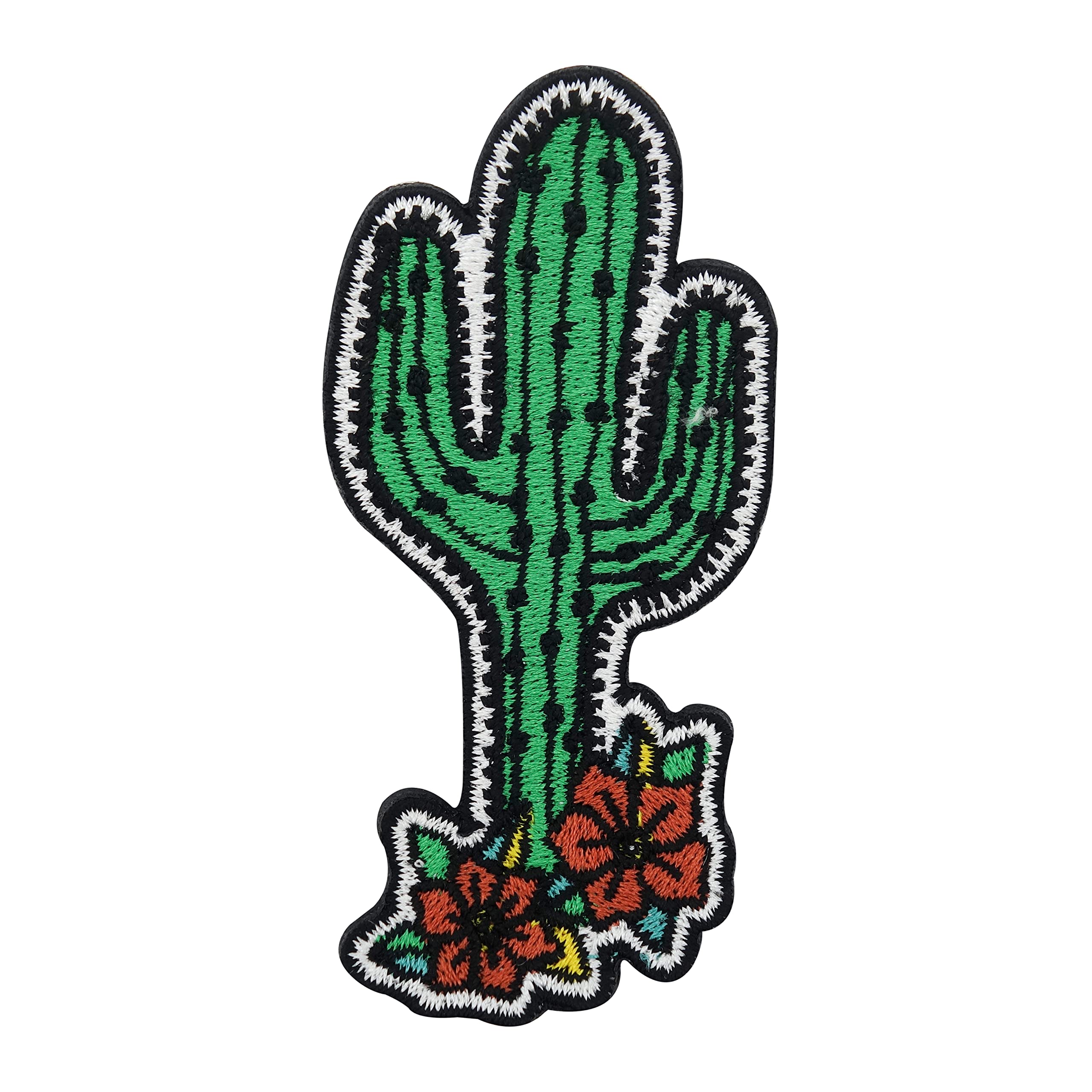 Strijkpatch cactus met bloemen | Woestijncactus patches, stekel strijkpatches, plantenpatches, Mexico strip patch Eindelijk Thuis - België