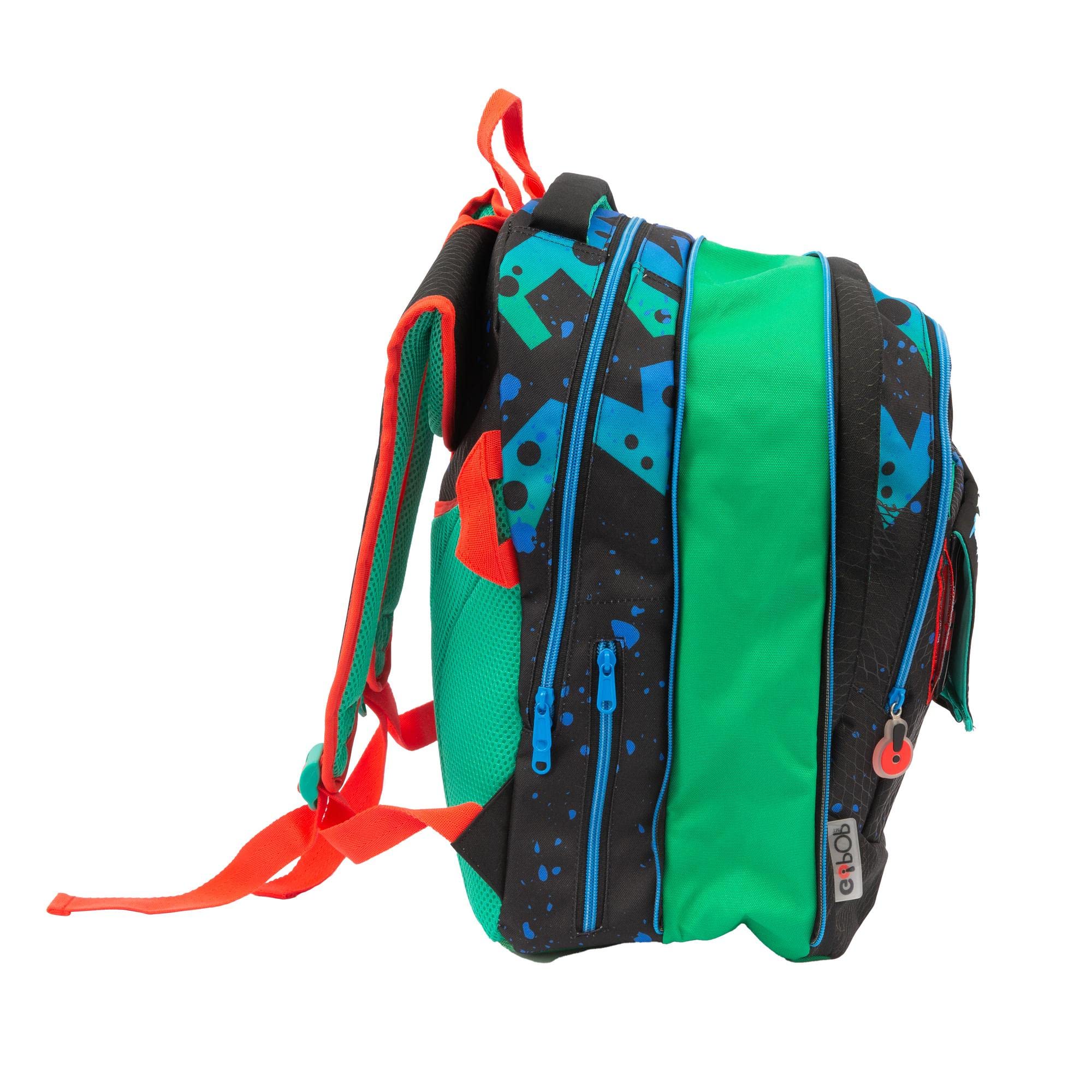 Go Pop - Zaino Estensibile - con 3 Grafiche Frontali Intercambiabili e Pop-Up, 3 Scomparti con cerniera, Schienale e Spallacci Imbottiti, adatto alla scuola primaria, 31 l x43 h x17,5 p cm