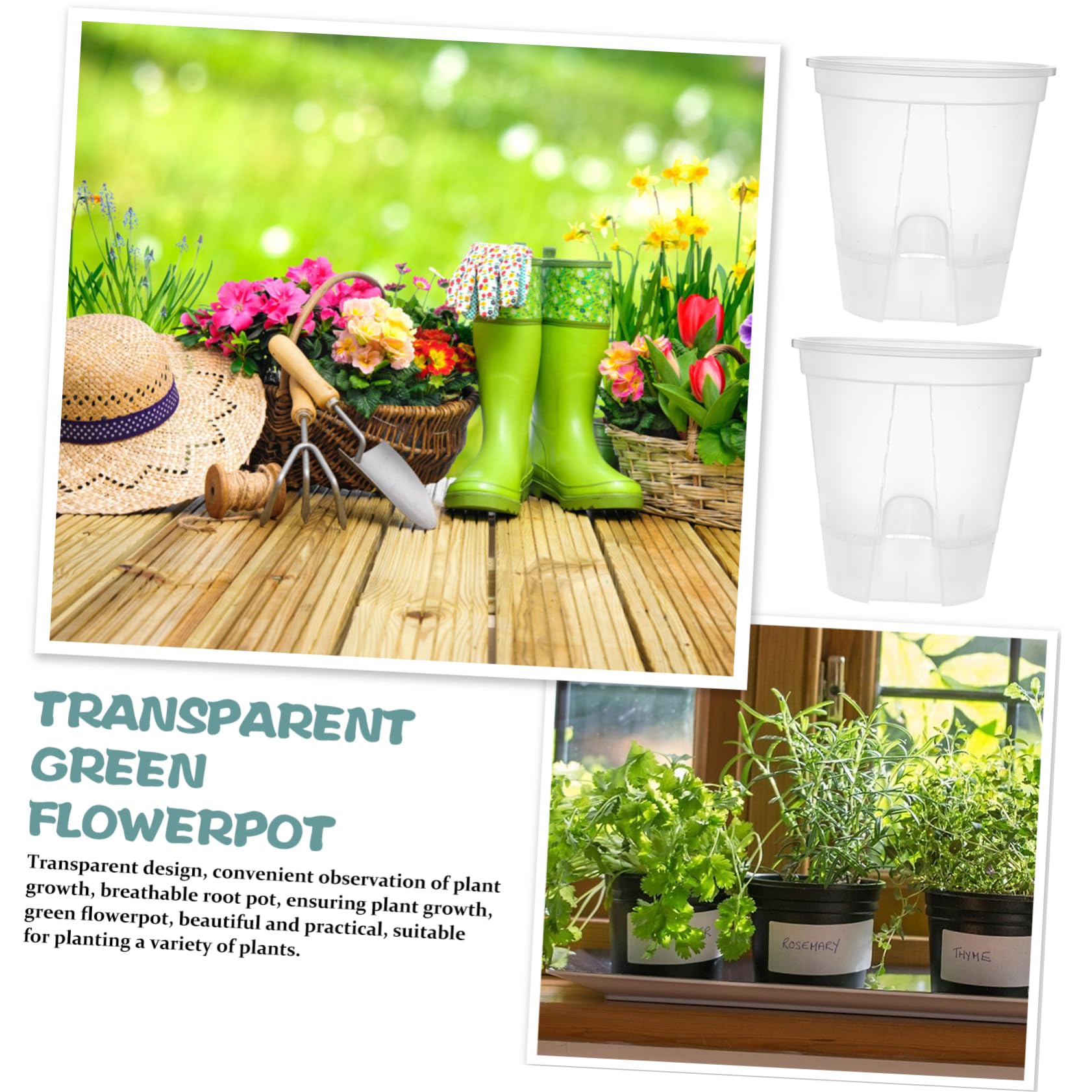 6 Pièces Bassin Transparent Pots De Plantes D'Intérieur Pots De Semis Pots De Fleurs Transparents Pots De Pépinière Transparents pour Plantes Pots D'Orchidées en Plastique