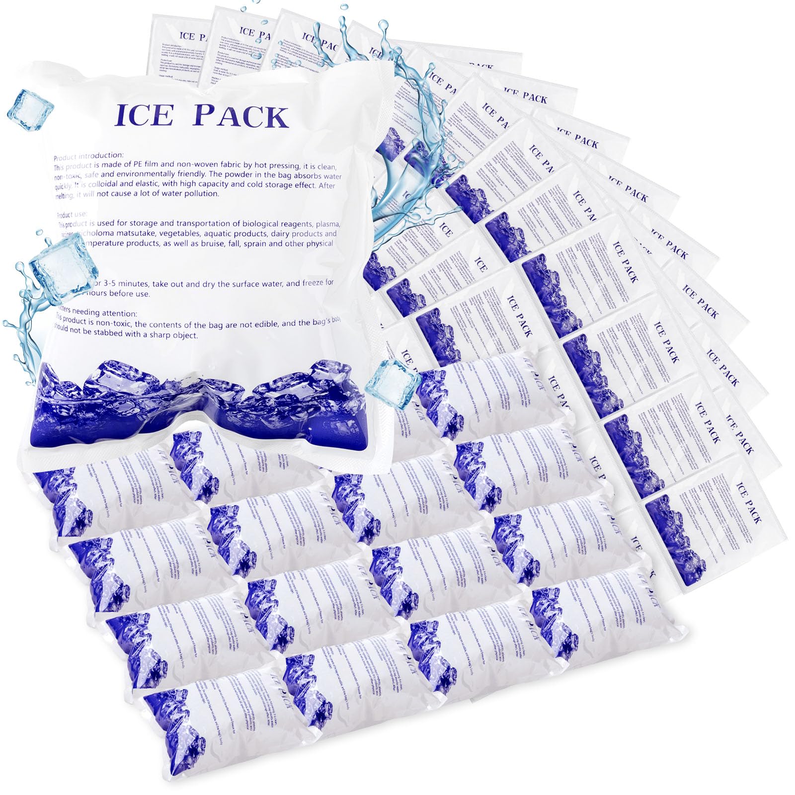 TrelaCo 250 Pcs Dry Ice Pack for Shipping Frozen Food Reusable Ice