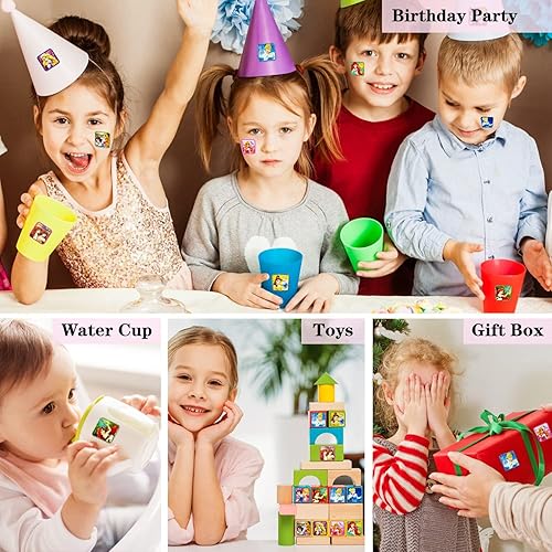 Miniatura 7 de 600 calcomanías para niños, paquete de 3 en 30 diseños, etiquetas autoadhesivas de 1-12 pulgadas, calcomanías de dibujos animados para niños y
