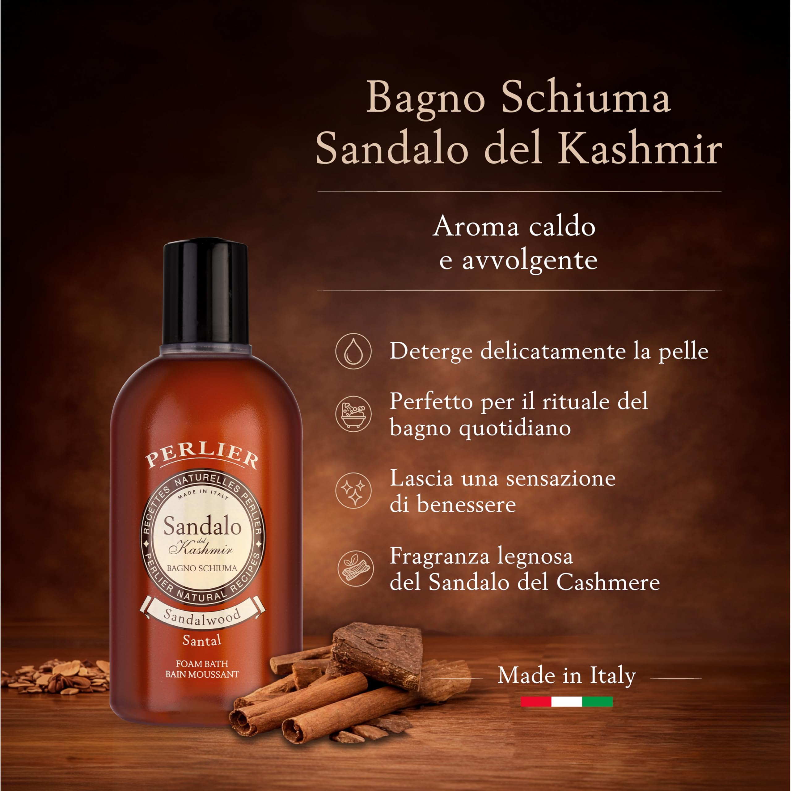 Perlier Sandalwood Płyn do Kąpieli, 500 ml