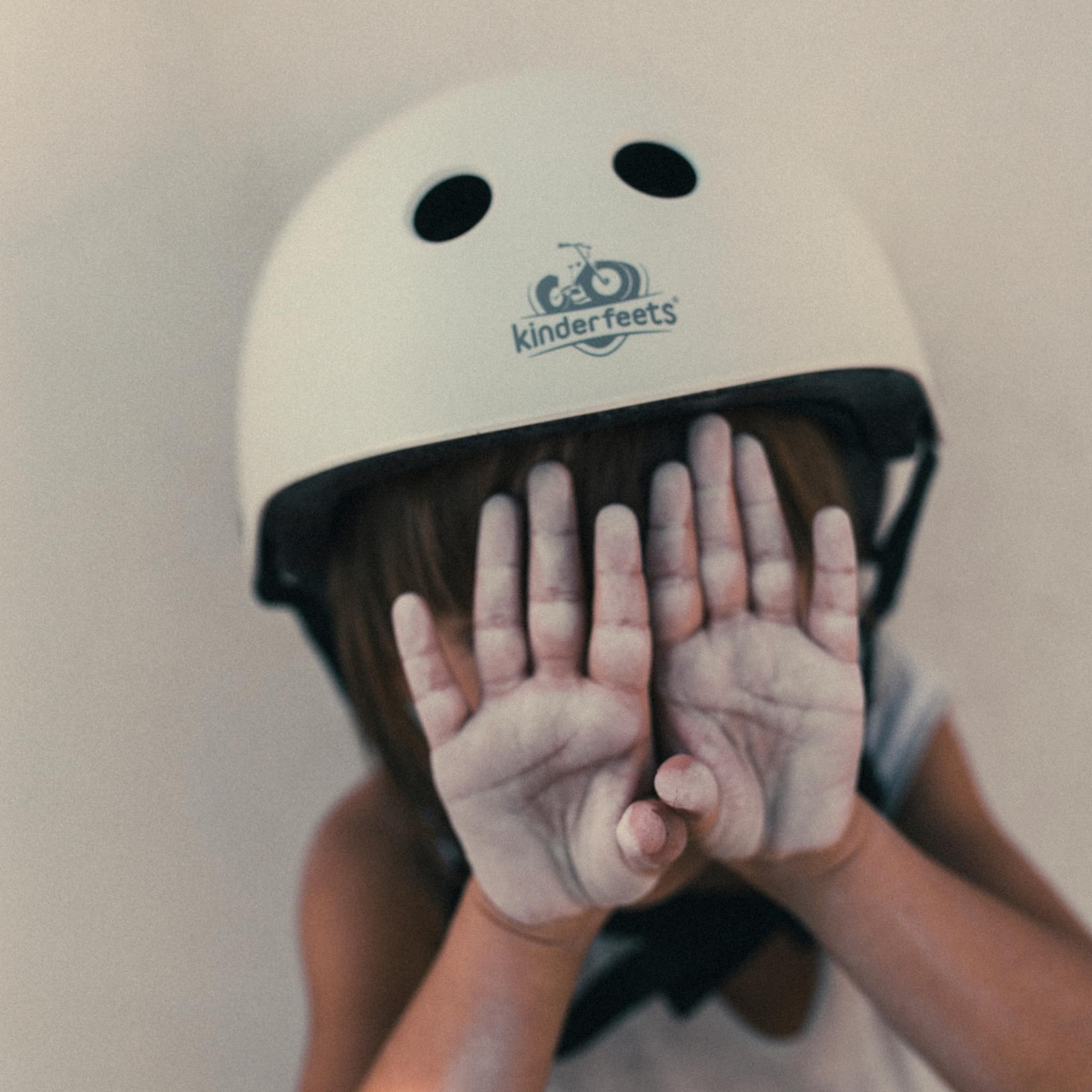 Kinderfeets Casque pour Enfants pour Le Cyclisme/Casque de vélo pour Enfants - Blanc Mat
