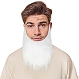 Yan Dream Men Fake Beard Mustaches with Elastic Band Adult Funny Facial Hair with Adjustable Strap for Cosplay Party