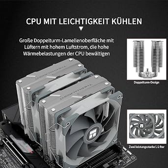 Thermalright Peerless Assassin 120 CPU Air Cooler PA120 6 Heatpipes CPU Coolers Two 120mm TL-C12 PWM Fans Aluminum Heatsink Cover AGHP for AMD AM4/Intel 1700/1150/1151/1200/2066