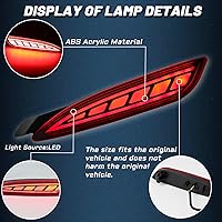 Vista 2 de Conjunto de Luz Antiniebla LED de Lente Roja para Parachoques Trasero Compatible con Mazda 6 2018-2021 cx5 cx-5 2022 Funciona como Lámpara