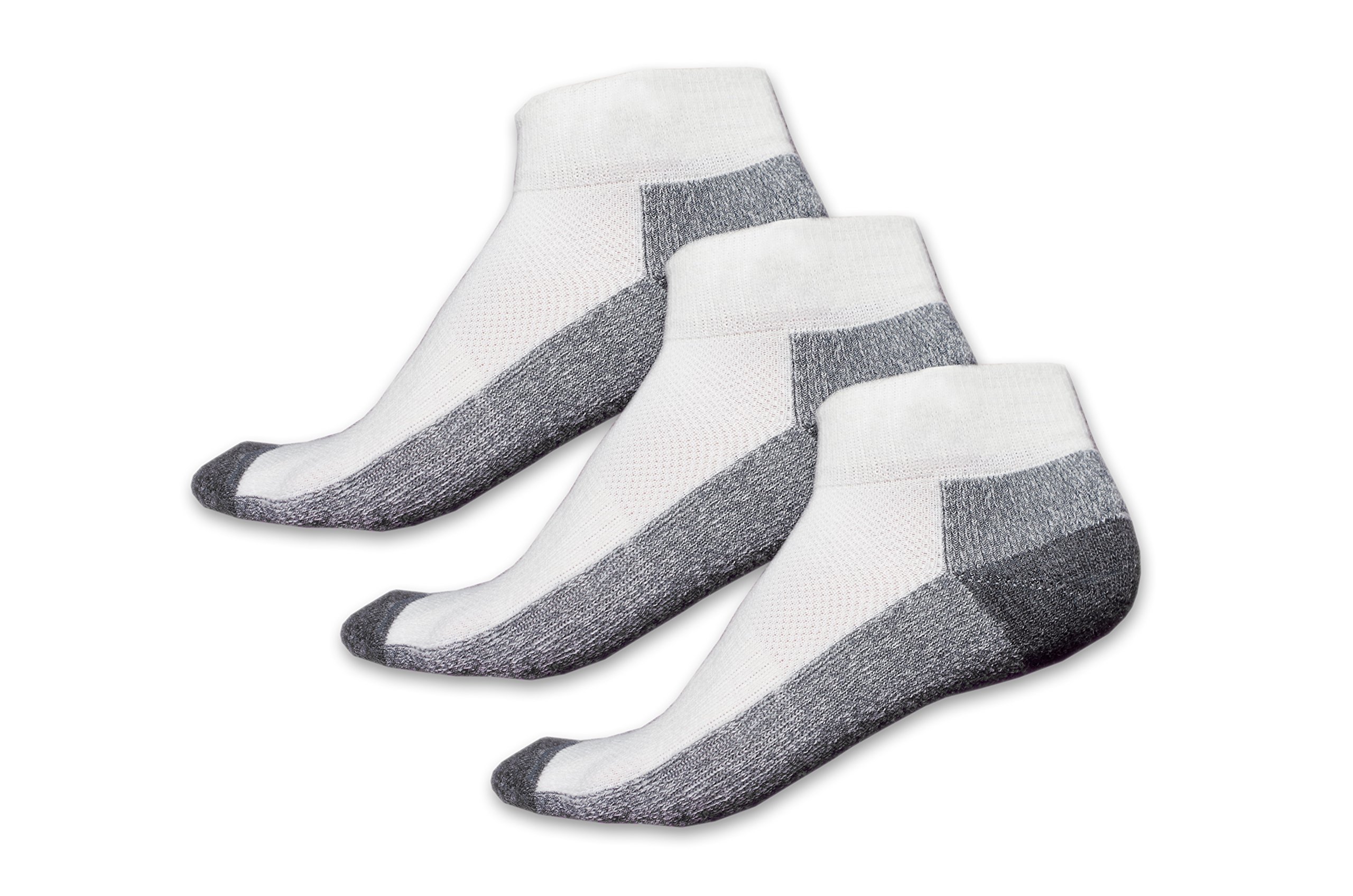 Posh Gear 3 Para Alpaka Sneakers Krótkie Skarpety Mężczyźni Kobiety, Biały, 44-46 EU