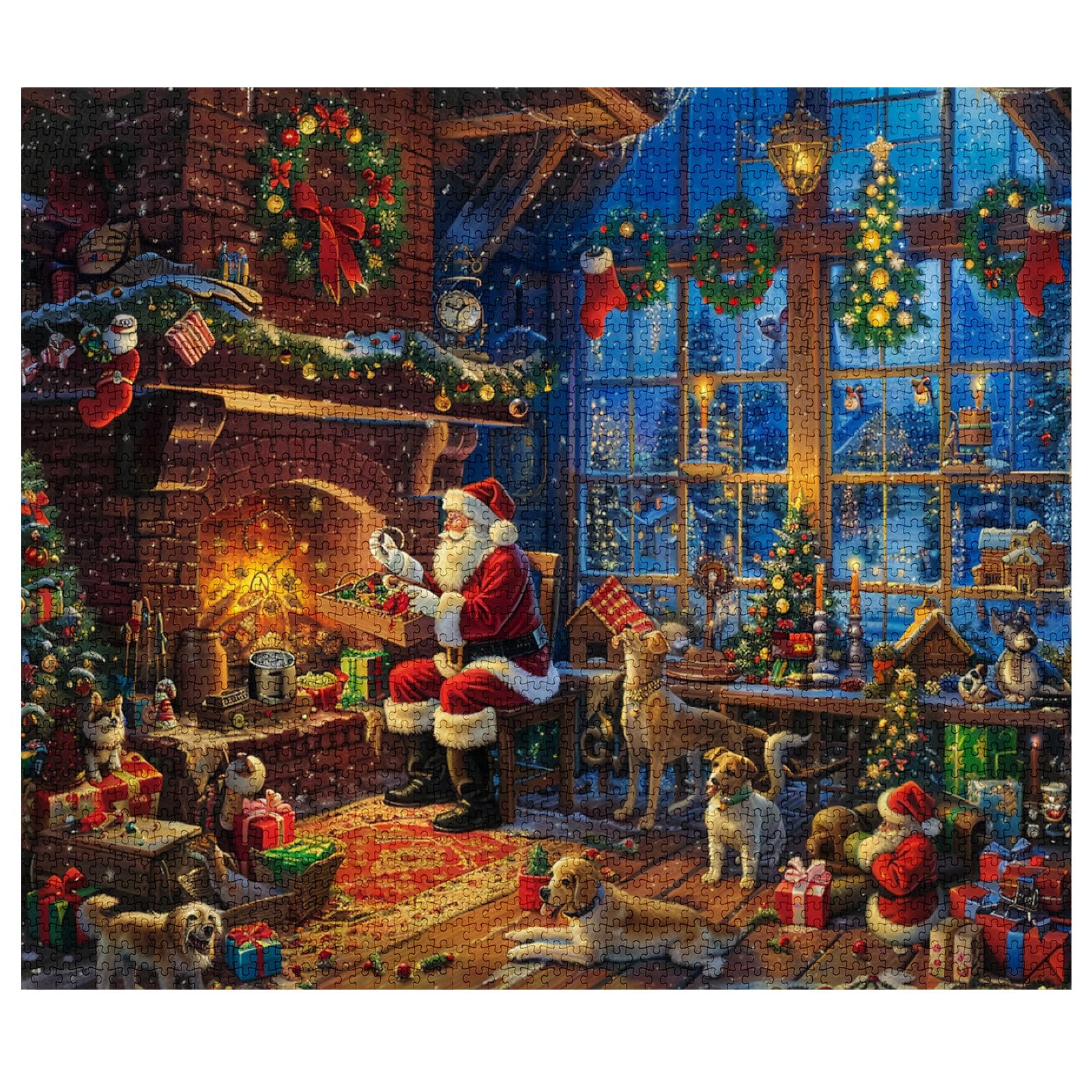 Amazon.com: Tucocoo Christmas Santa Claus Puzzle Vintage Christmas