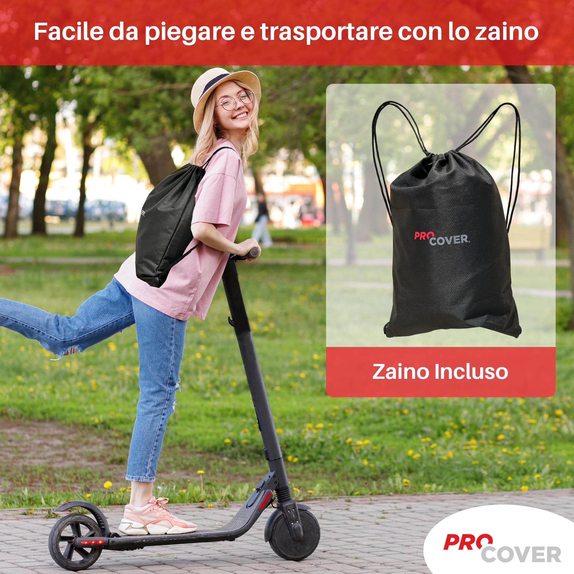 Borsa Premium per il Trasporto di Monopattini Elettrici. Compatibile con Tutti i Marchi. Borsa Grande Ideale per il Trasporto o la Conservazione. Copertura di Archiviazione Robusta ed Impermeabile