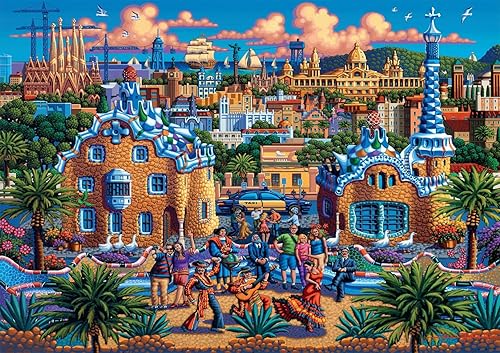 Miniatura 2 de Buffalo Games - Dowdle - Barcelona - Rompecabezas de 300 piezas grandes para adultos rompecabezas desafiante perfecto para noches de juego - Tamaño