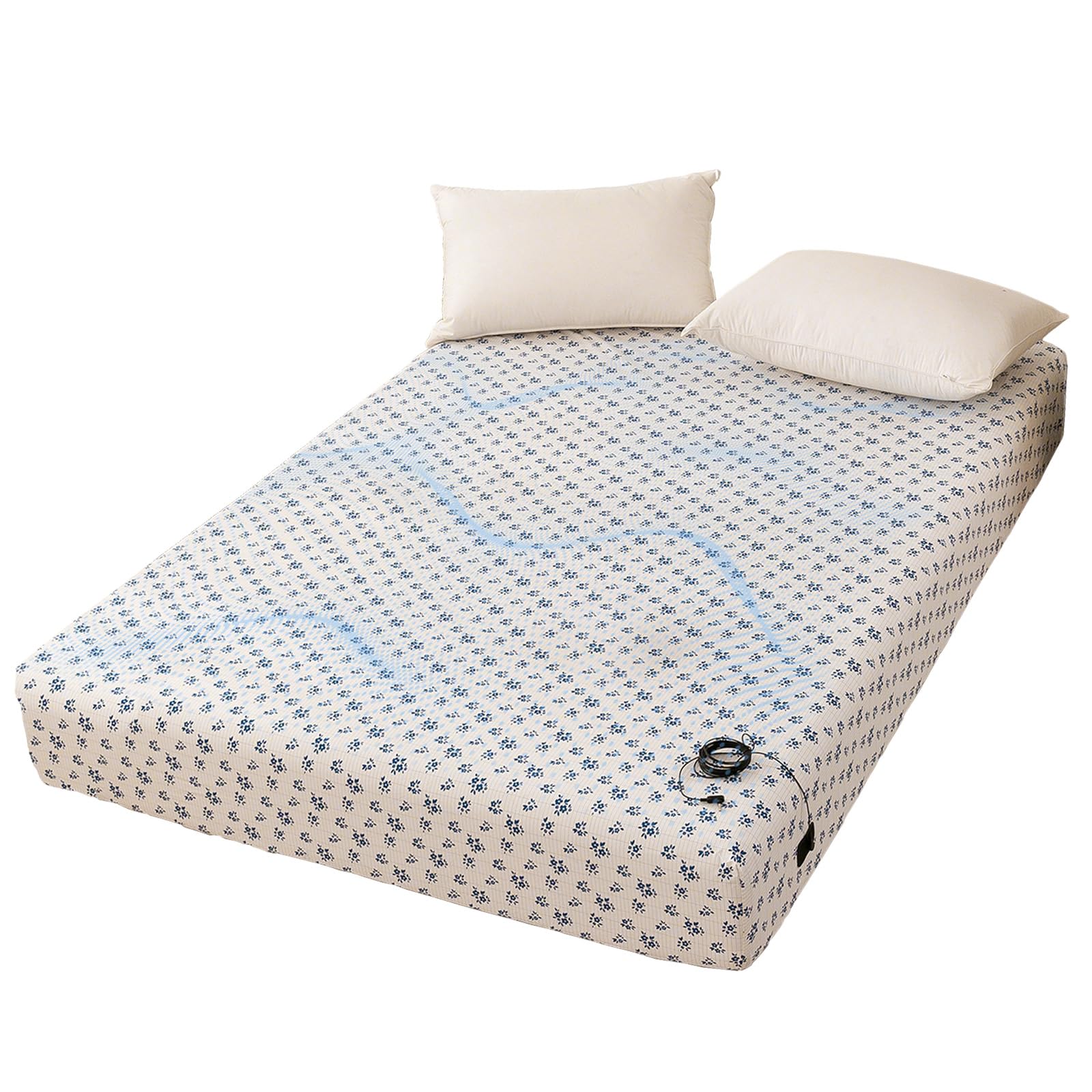Lenzuolo di messa a terra conduttivo con 10% fibra d'argento e 90% cotone biologico, Connessione a Terra con Cavo e Adattatore per Sonno Migliore Recupero Energetico (200x200cm)
