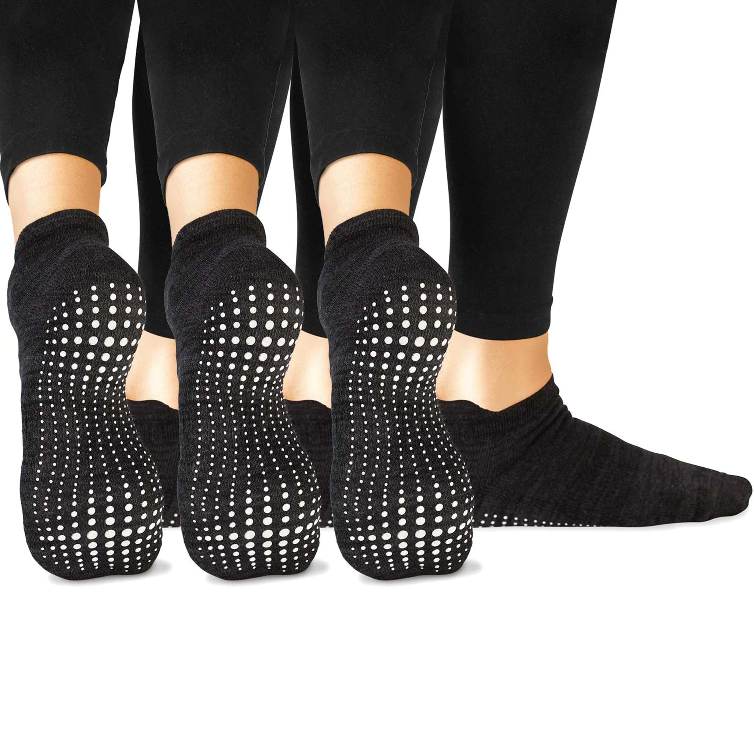 LA ACTIVE Non Slip Yoga Grip Socks - Barre Ballet Pilates Athletic Socks for Men and Women
