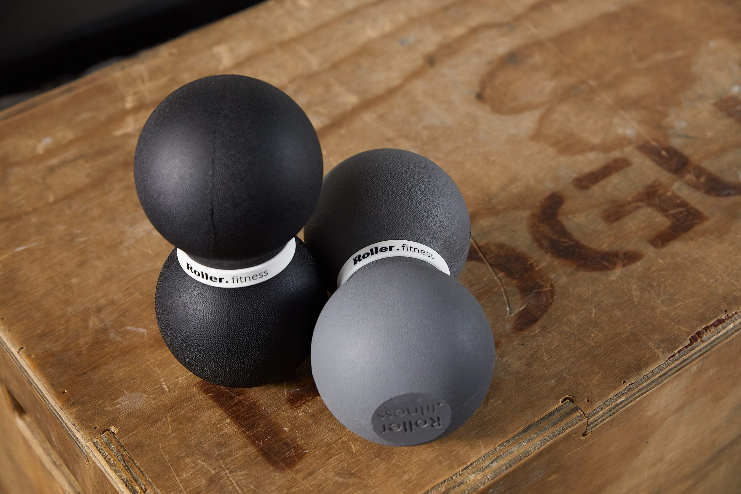 Roller Fitness Infinity Roller, rodillo de espuma de maní, rodillo de ejercicio de doble bola de masaje grande de 8 pulgadas (gris - suave)