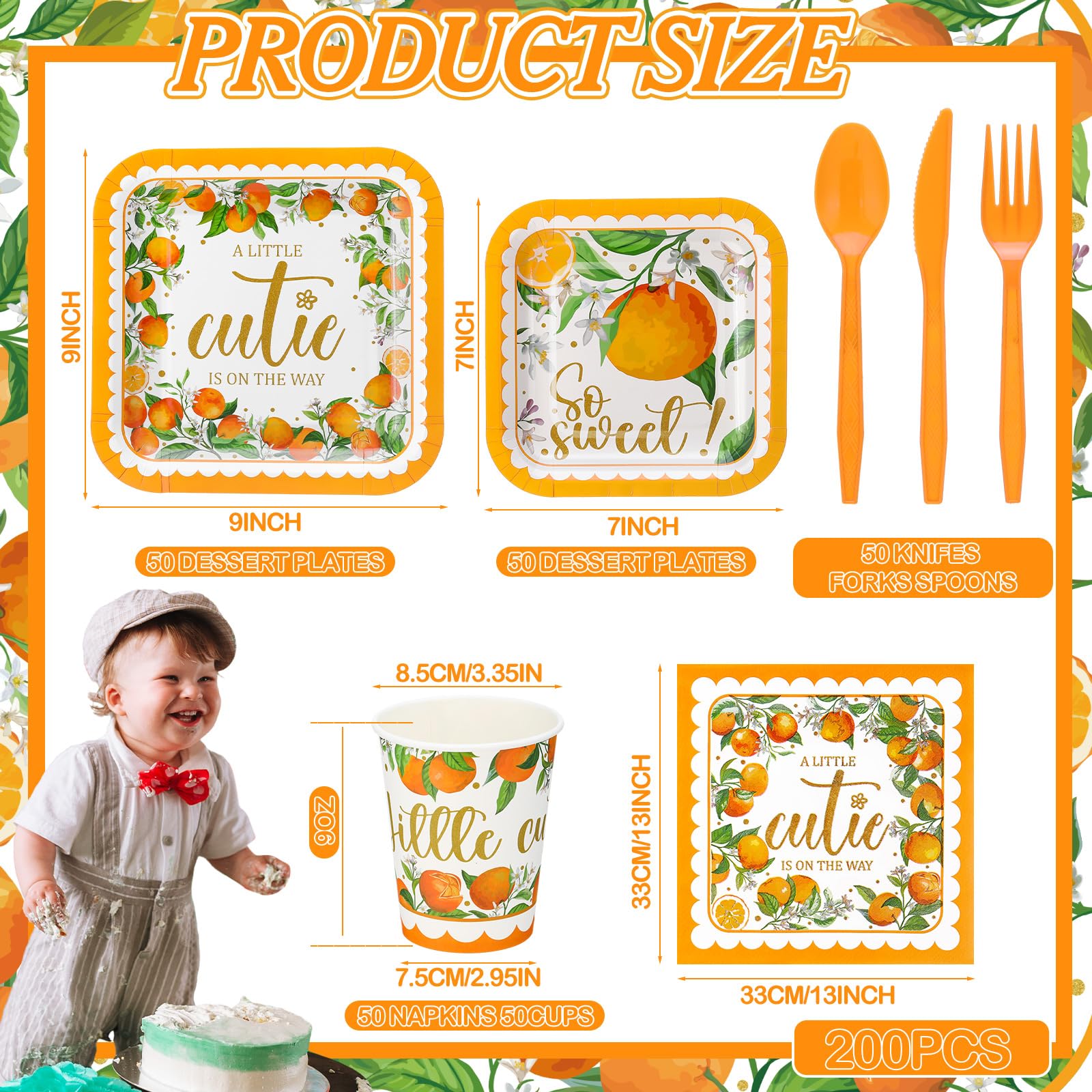 Snapklik.com : Suttmin 350 Pcs Paper Plates And Napkins Set Disposable ...