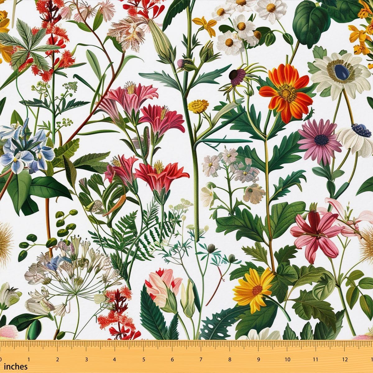 Erosebridal Daisy Flowers Fabric by The Yard Natural Fresh Garden