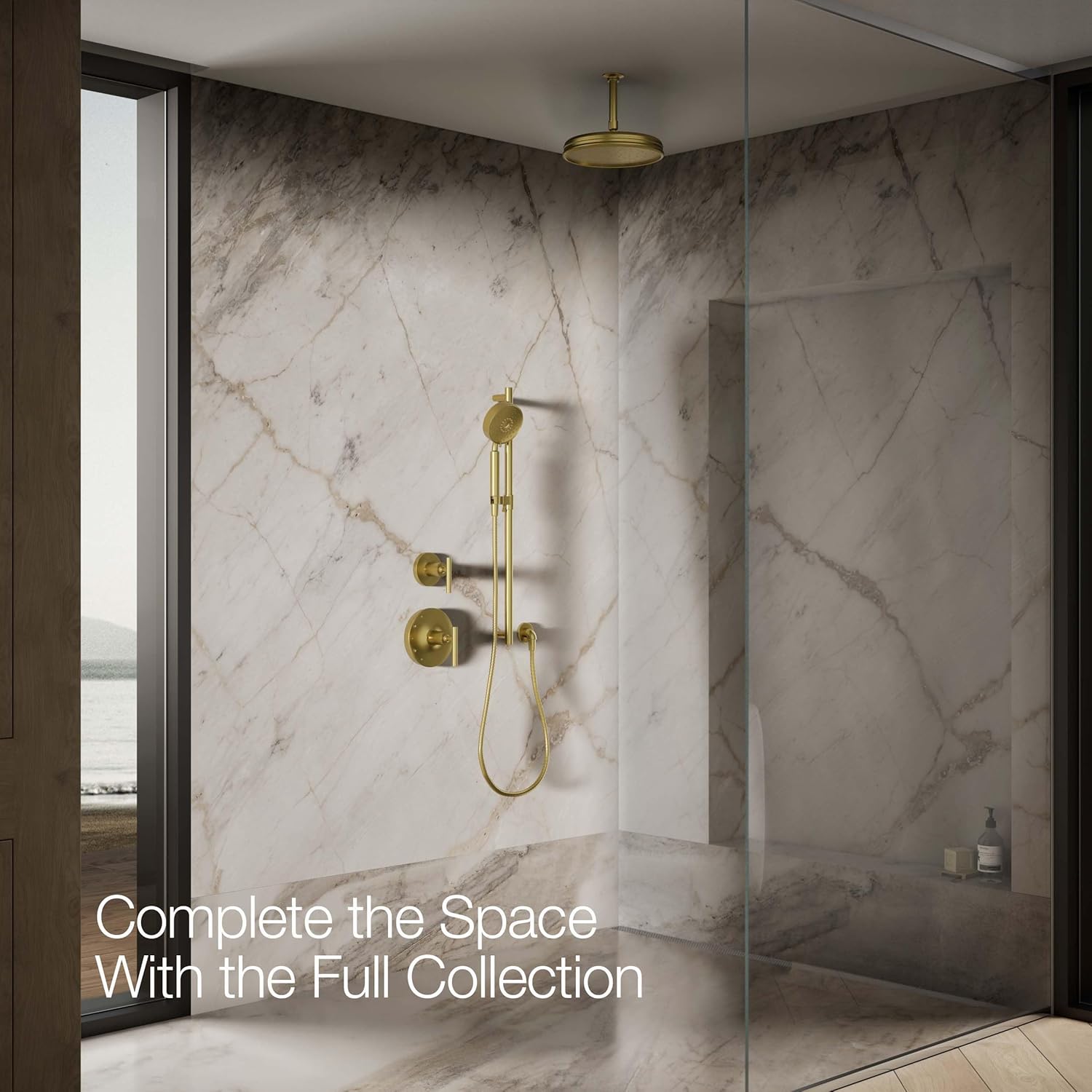 Kohler 13693-2MB Traditional 10" single-function rainhead, 2.5 gpm, Vibrant Brushed Moderne Brass