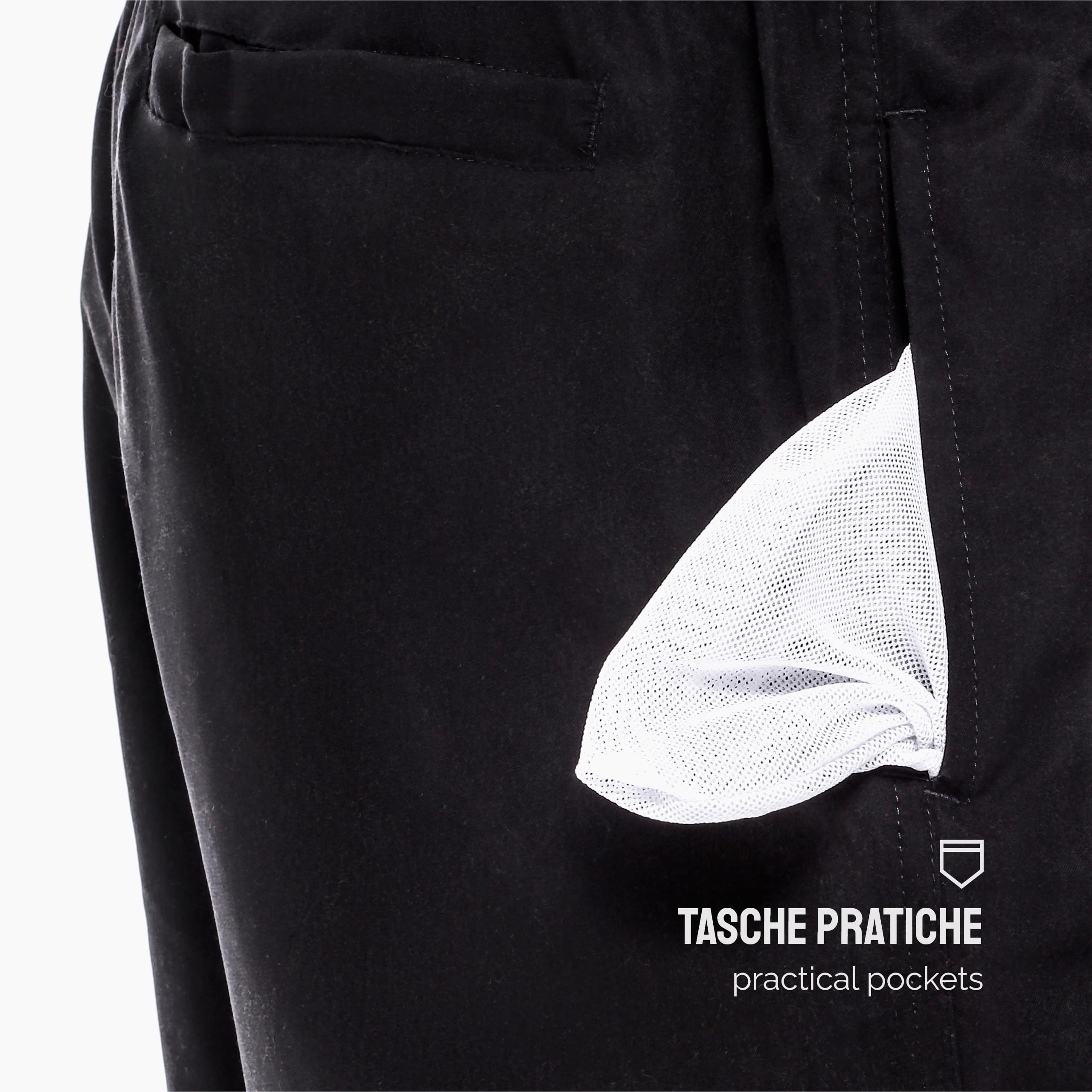 Ladeheid Costume Uomo Mare Classico Lunghezza con Taschino, Medium Drawstring, Fodera Rete, Costumi da Bagno, Boxer per la Spiaggia, la Piscina e Il Surf LA40-128