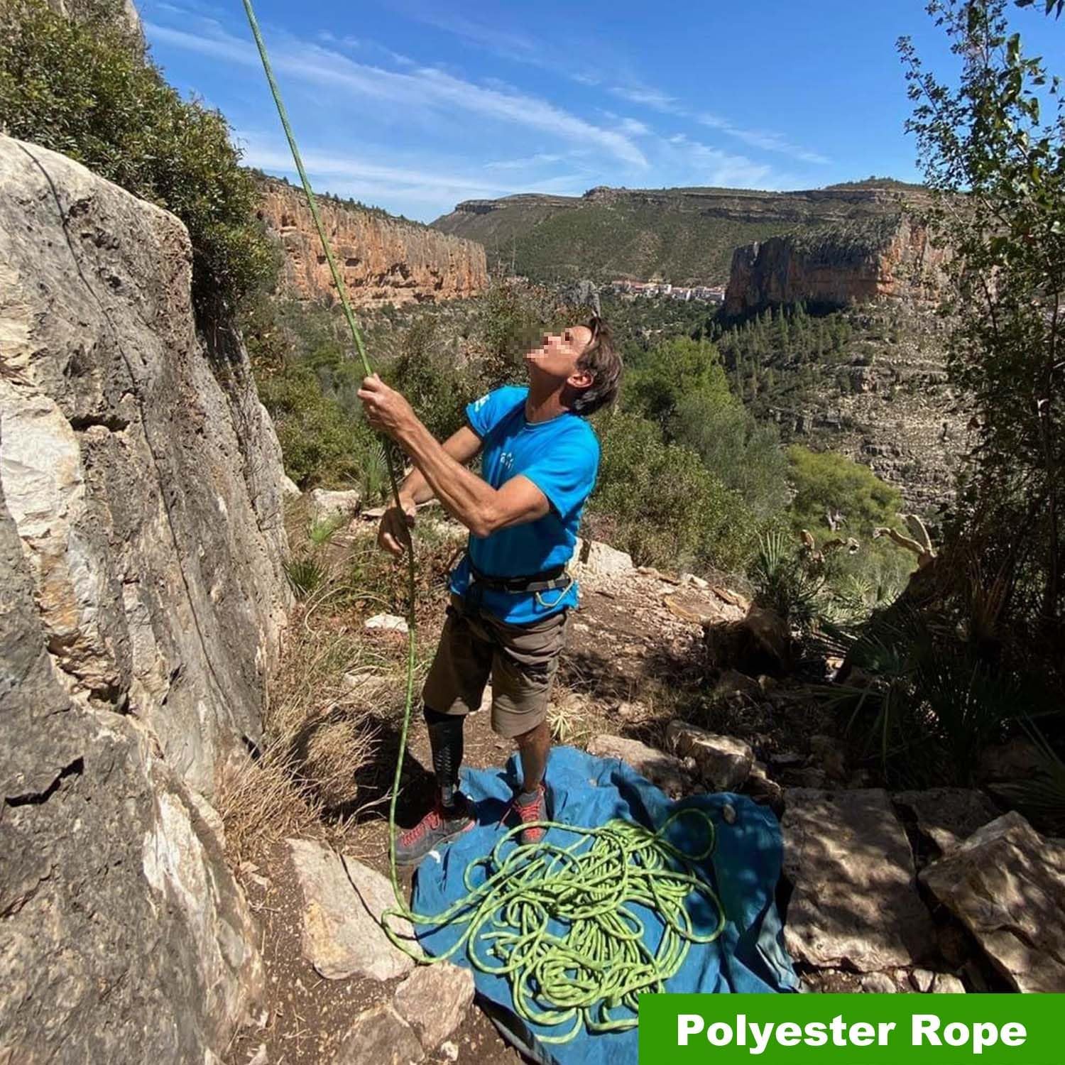 Double Braided Arborist Rigging Rope (1/2 in x 100 ft) Polyester Rope Climbing Rope 48 Strands for Tree Work Pulling Swing Sailing, ArmyGreen