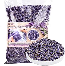 Sukh 3OZ Dried Lavender Flowers- Lavender Buds Sachets Bags for Drawers Closets Fresh Scents Lavenders Sachet Bags Dried Flowers for Patry Birthday Bridal Shower Organic Bulk