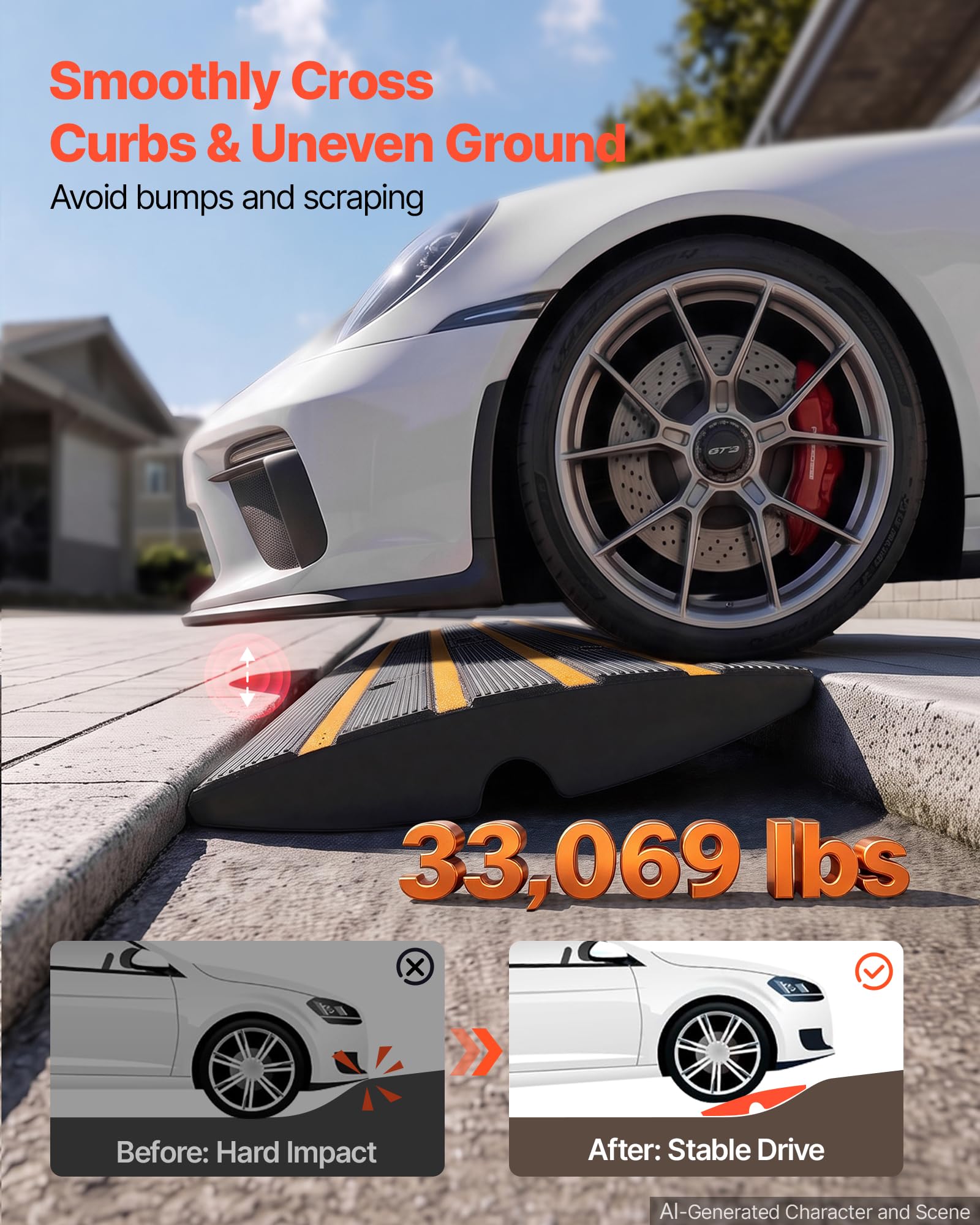 Heavy Duty Rubber Driveway Ramps -2