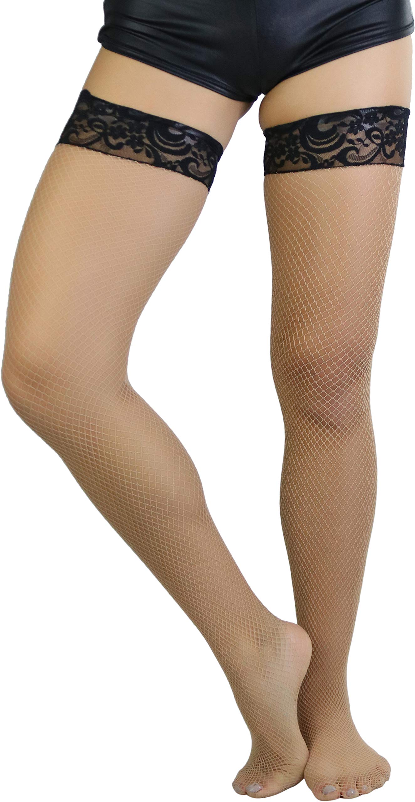 ToBeInStyle - Medias de red para mujer - Beige - Talla única